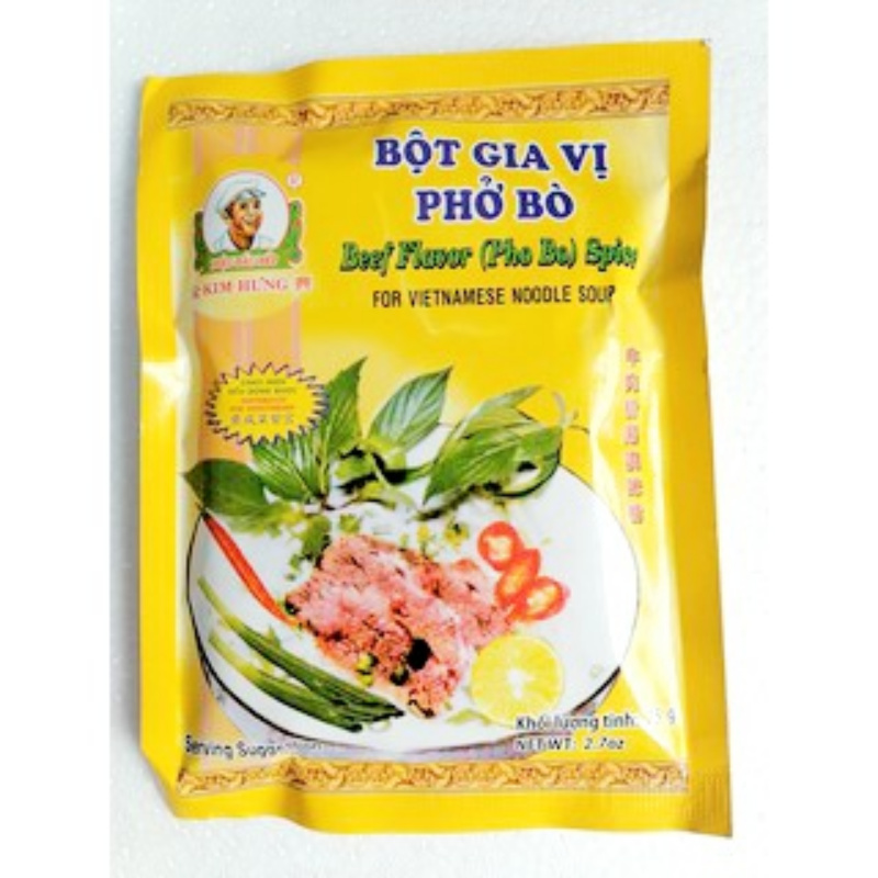 Bột Gia Vị Phở Bò Kim Hưng gói 75g Thùng 100 gói